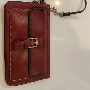 Coach wristlet burgundy